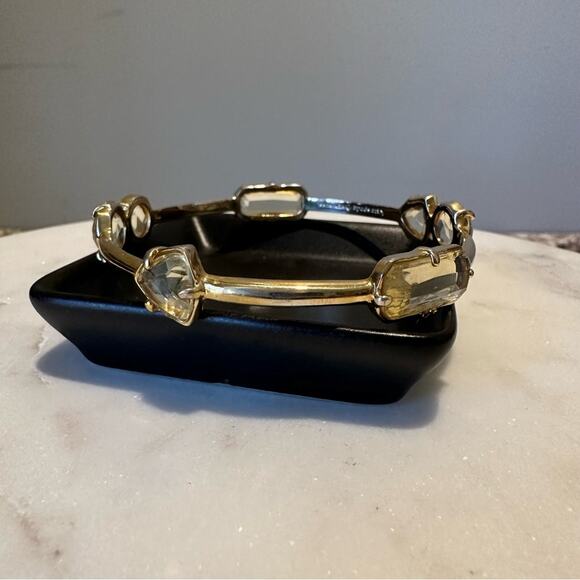 Kate Spade - Vegas Jewels bangle bracelet with pale yellow crystal stones, EUC - Picture 10 of 10